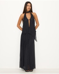 Dazie - Afloat Polka Dot Maxi Skirt