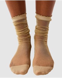 High Heel Jungle - Sheer Magic Knee Sock Gold