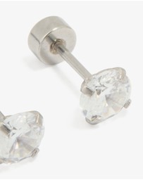 Lovisa - Kids Surgical Steel Cubic Zirconia 1 Carat Flat Back Studs
