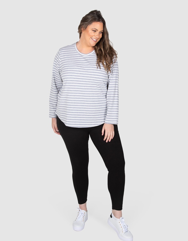 Love Your Wardrobe - Torquay Stripe Long Sleeve Tee