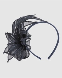 Max Alexander - Flower Navy Sinamay Fascinator Headband