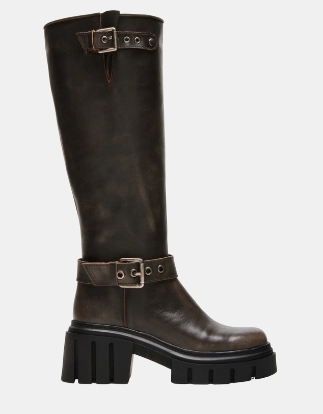 Steve Madden - Brigade Brown Distressed Boots