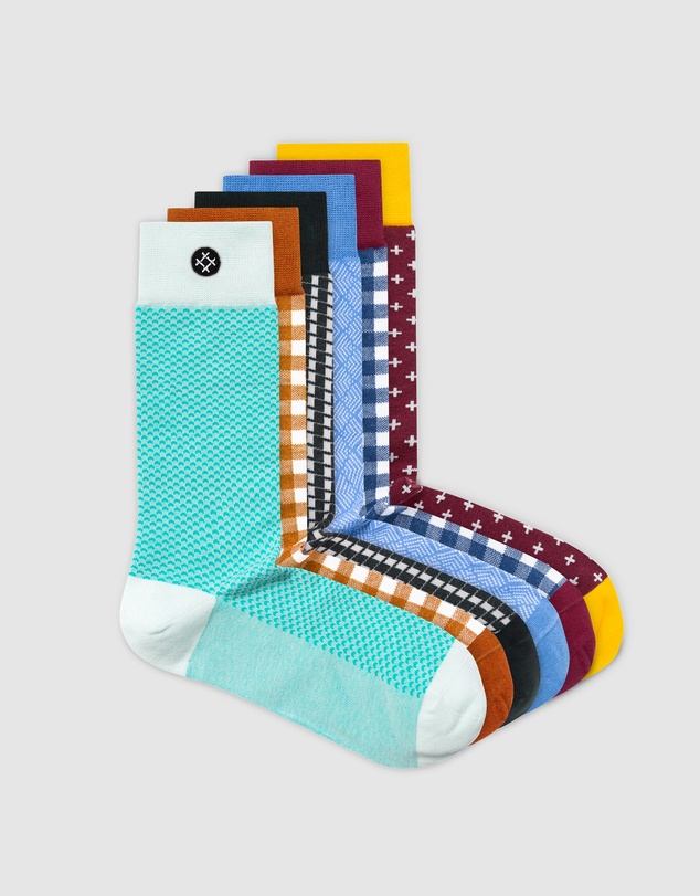 Sockdaily - Rebellion 6 Pack Crew Socks
