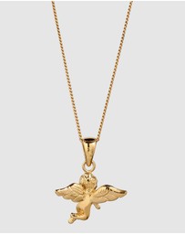Elli Jewelry - Necklace Angel Lucky Charm 925 Sterling Silver Gold-Plated
