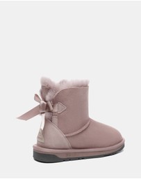 EVERAU - EverAU Ugg Mini Back Bow Sheepskin Upper UGG Boots