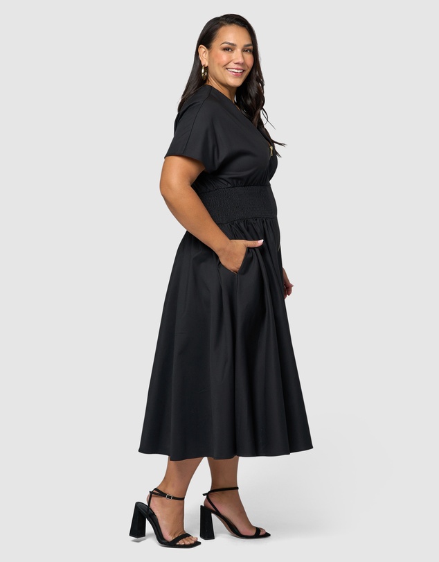 Something 4 Olivia - Octavia Zip Front Midi Dress