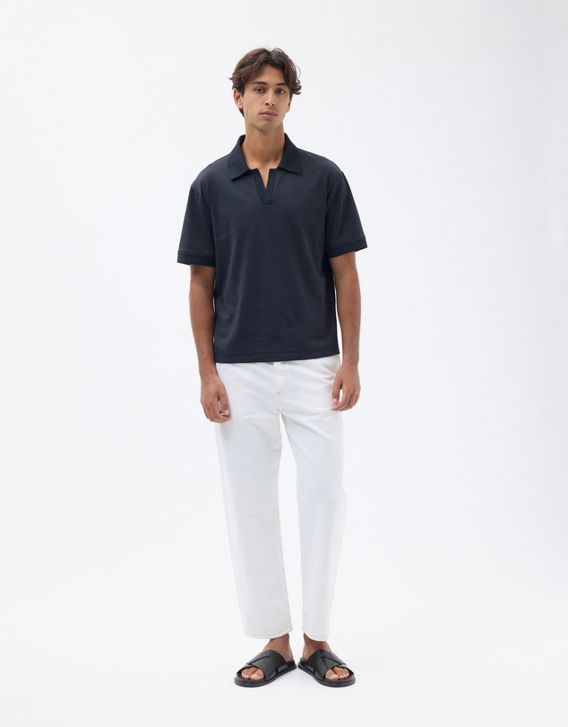AERE - Open Collar Jersey Polo