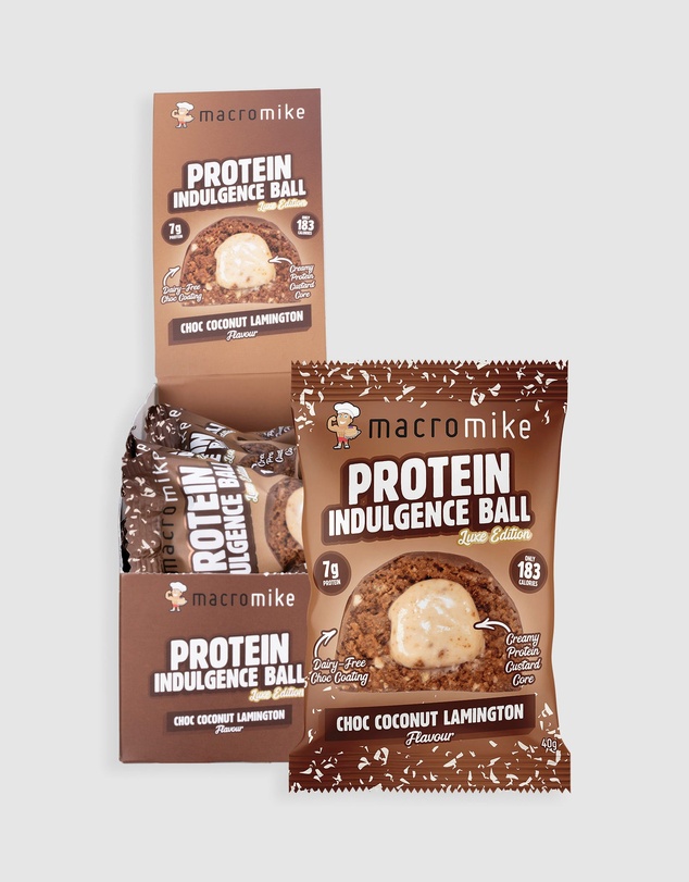 Macro Mike - Choc Coconut Lamington Protein Indulgence Ball - 12x40g