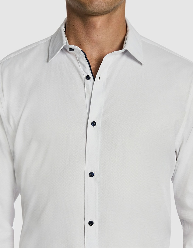 yd. - Heart Textured Slim Shirt