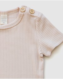 WITH LOVE FOR KIDS - BASICS Wide Ribbed Short Sleeve Top - Kids