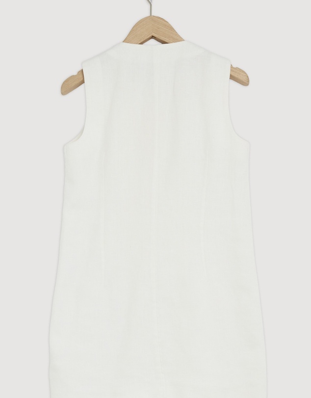 Revibe - Repaired Assembly Label Linen Mini Dress