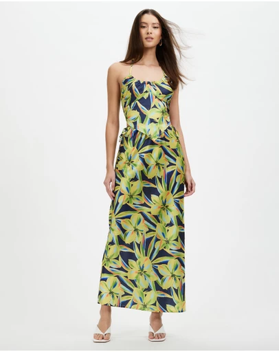 Dazie - Golden Hour Stain Midi Skirt