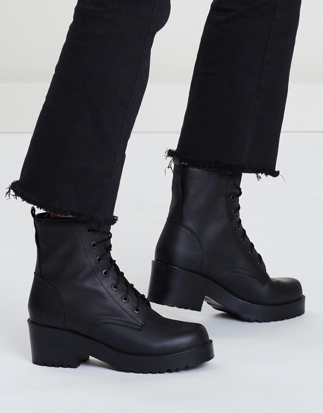 ROC Boots Australia - Chisel Leather Platform Ankle Boots