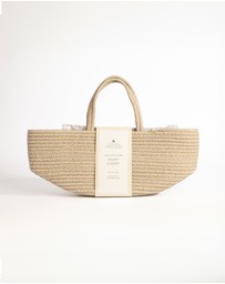 Living Textiles - Cotton Rope Nappy Caddy with Divider - Natural