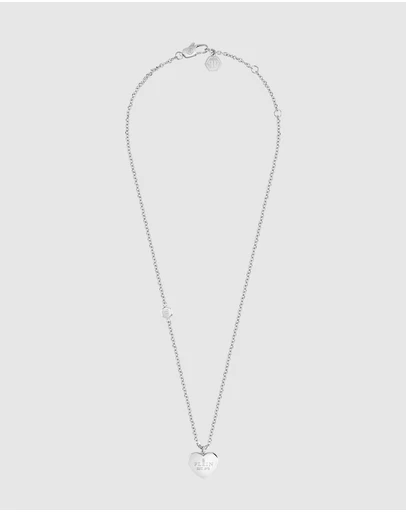 Philipp Plein - Philipp Plein Rocked Heart Silver-Tone Necklace