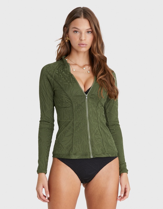 Aqua Blu Australia - Olive Lyla Rash Guard