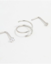 Lovisa - Surgical Steel Simple Mixed Nose Piercings 4-Pack