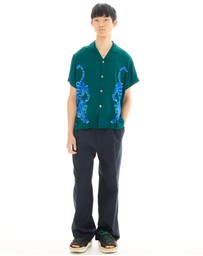 THE TALES - Crouching Tiger Emerald Camp Shirt