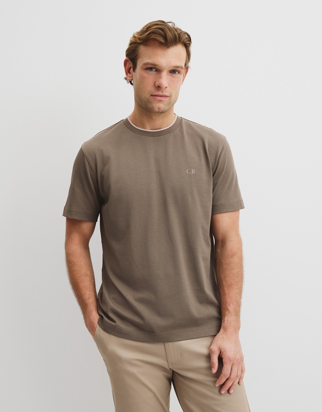 Country Road - Australian Cotton Cr Logo Tipped T-shirt