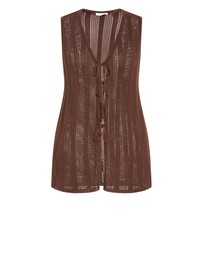 City Chic - Crochet Tie Vest