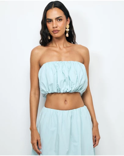 AERE - Quill Strapless Top