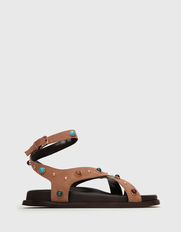 Betts - Malibu Stud Junior Leather Sandals