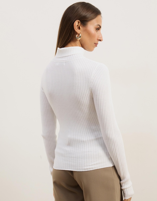 Atmos&Here - Annie Wool Blend Turtleneck Knit Top