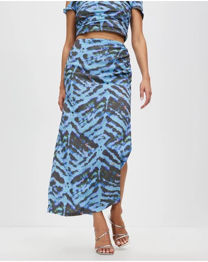 Third Form - Electric Tucked Maxi Skirt