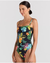 Poolside Paradiso - Kauai Bandeau One Piece Swimsuit - Tropical