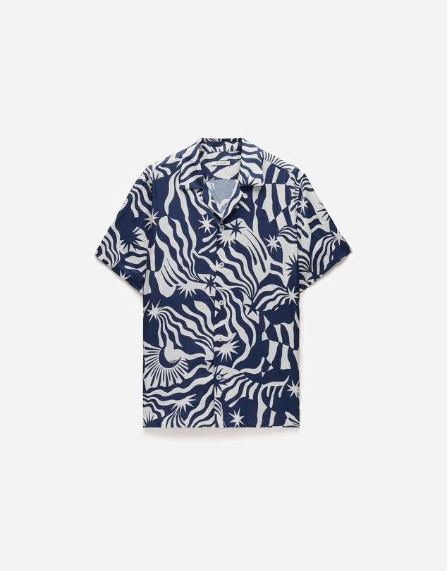 Calibre - Astro Print Short Sleeve Shirt Navy