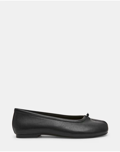Steve Madden - Calico Black Leather Flats
