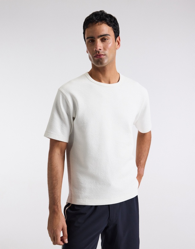 Calibre - Loose Fit Crinkle T-shirt Ivory