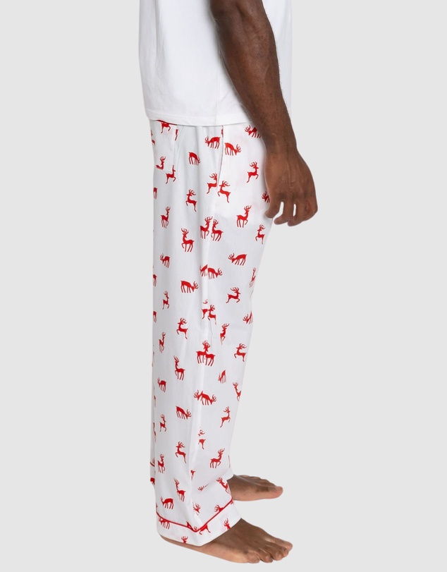 Sant And Abel - Men's Reindeer Red PJ Pants