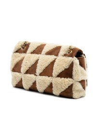 Pre-Loved by Azura Reborn - Pre-Loved Medium Suede and Shearling Patchwork Jamie Shoulder Bag