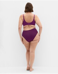 City Chic - Plus Size Smooth & Chic Cotton T-Shirt Bra - purple iris