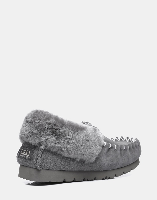EVERAU - Australian Shepherd Ugg Popo Moccasins Cow Suede Upper Moccasins