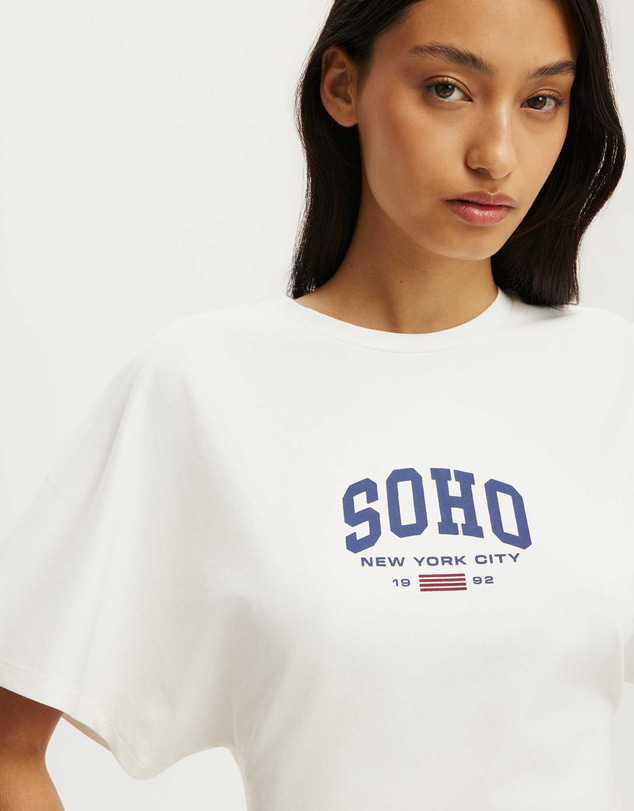 Cotton On - Graphic Batwing Short Sleeve Tee