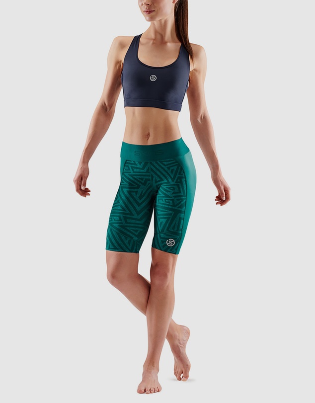 SKINS - SKINS Compression Women's Series-3 Clothing Half Tight Lt Teal Angle