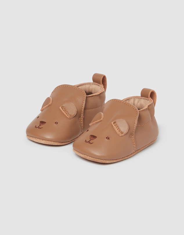 Purebaby - Leather Pull On Slipper-Babies