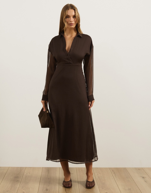 Atmos&Here - Keira Long Sleeve Midi Dress
