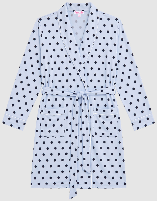 Sant And Abel - Women's Spotty Blue Bamboo Robe