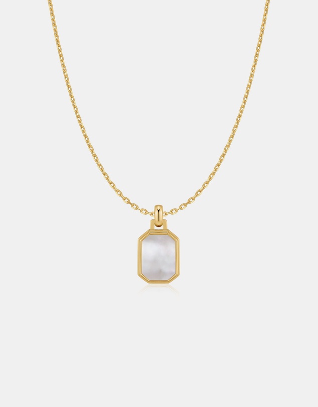 Ania Haie - Ania Haie Gold Square Mother-of-Pearl Necklace