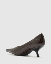 Nakedvice - The Hilton Coffee Croc Heel