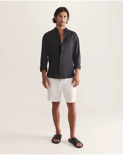 SABA - Anderson Long Sleeve Classic Linen Shirt