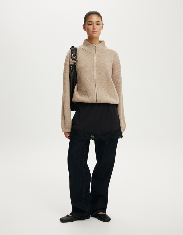 Cotton On - Luxe Tuck Hem Bomber Jacket
