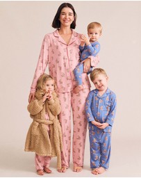 Huxbaby - Dusty Pink Bunny PJ Set - Babies-Kids
