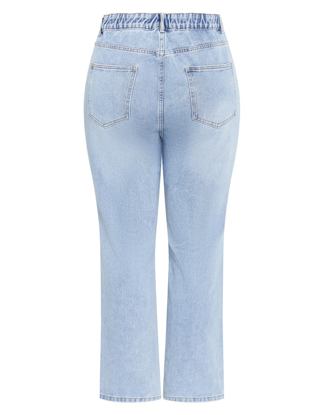 City Chic - Plus size Harley Fit Hanna Straight Leg Regular Jean - light wash