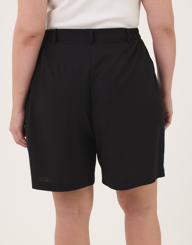 Atmos&Here Curvy - Freya Linen Blend Bermuda Shorts