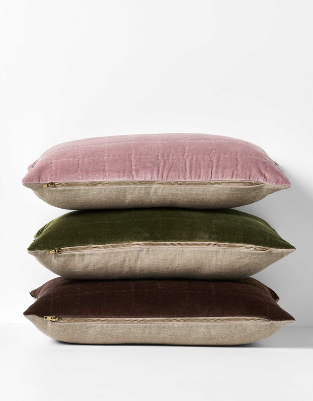 Aura Home - Luxury Velvet Quilted Cushion