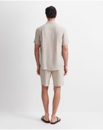 Sportscraft - Short Sleeve Yarn Dyed Linen Shirt